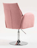 HR280N Púder Rózsaszín modern boucle szék krómozott lábbal