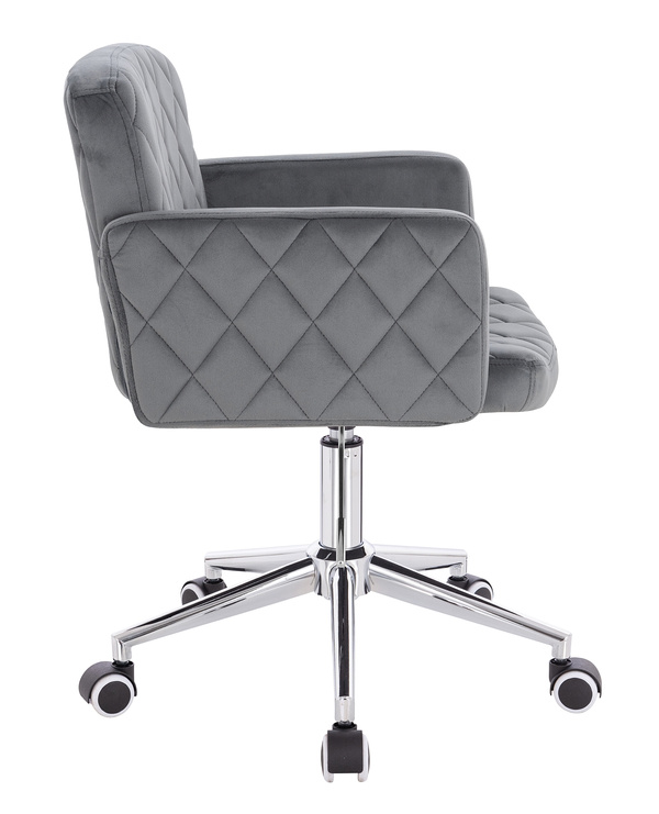 HR802K Grafit Modern Velúr Szék Krómozott lábbal