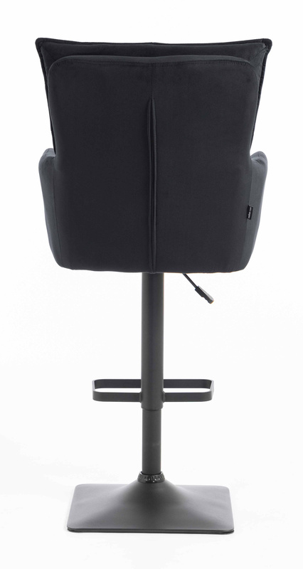 HR250KW Fekete modern velúr szék fekete lábbal