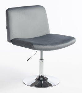 HR150N Grafit Modern Velúr Szék Krómozott lábbal