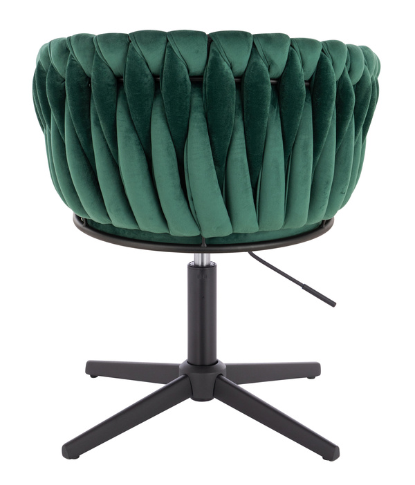 HR750CROSS Sötétzöld Modern Velúr Szék Fekete lábbal