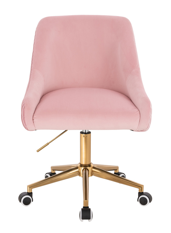 HR920K Púder Rózsaszín Modern Velúr Szék Arany lábbal