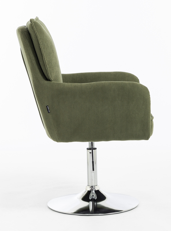 HR250N Catifea Reiată Premium Culoare Verde Salvie Krómozott Lábbal