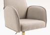 HR280K Latte modern boucle szék arany lábbal