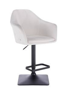 HC547KW Fehér modern műbőr szék fekete lábbal