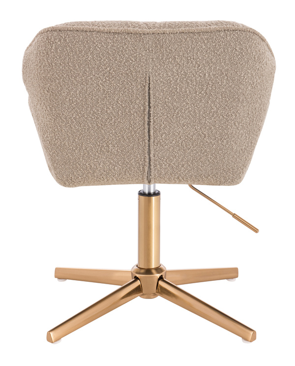 HR111CROSS Latte modern boucle szék arany lábbal