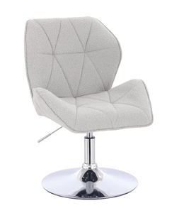 HR212N Szürke modern boucle szék krómozott lábbal