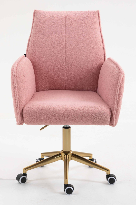 HR280K Púder Rózsaszín modern boucle szék arany lábbal
