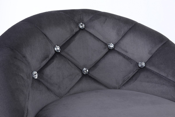 HR948CROSS Grafit modern velúr szék arany lábbal