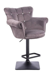 HR804KW Grafit modern velúr szék fekete lábbal