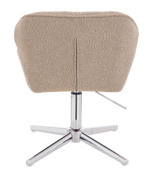 HR111CROSS Latte modern boucle szék krómozott lábbal