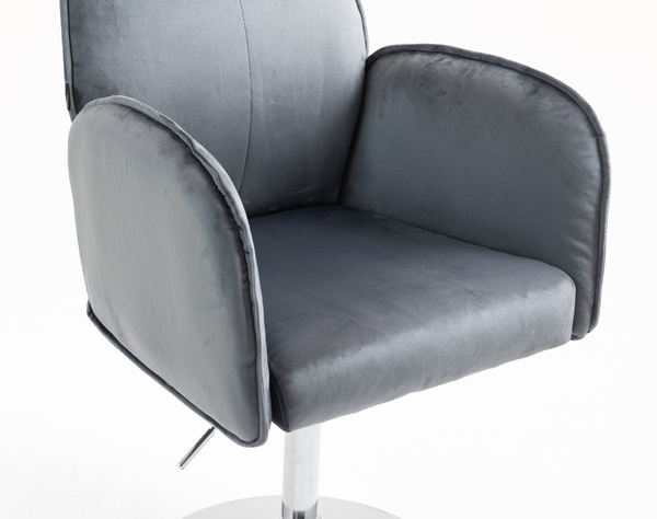HR280N Grafit Modern Velúr Szék Krómozott lábbal