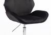 HR350K Fekete modern velúr szék krómozott lábbal