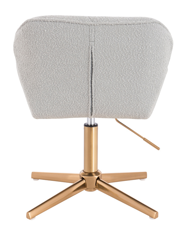 HR111CROSS Szürke modern boucle szék arany lábbal