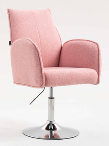 HR280N Púder Rózsaszín modern boucle szék krómozott lábbal