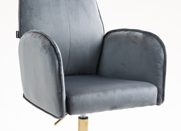 HR280K Grafit Modern Velúr Szék Arany lábbal