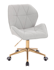 HR212K Szürke modern boucle szék arany lábbal