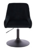 HR920N Fekete Modern Velúr Szék Fekete lábbal
