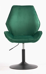 HR350N Sötétzöld modern velúr szék fekete lábbal