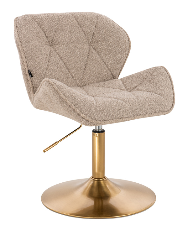 HR111N Latte modern boucle szék arany lábbal