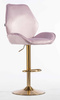 HR350W Halványlila modern velúr szék arany lábbal