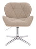 HR111CROSS Latte modern boucle szék krómozott lábbal