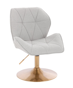 HR212N Szürke modern boucle szék arany lábbal