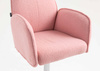 HR280W Púder Rózsaszín modern boucle szék krómozott lábbal