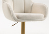HR2055KW Krémszínű Modern Boucle Szék Arany lábbal
