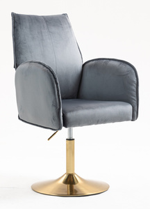 HR280N Grafit Modern Velúr Szék Arany lábbal
