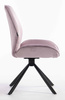 HR350 CSILLAGLÁB Halványlila modern velúr szék fekete lábbal