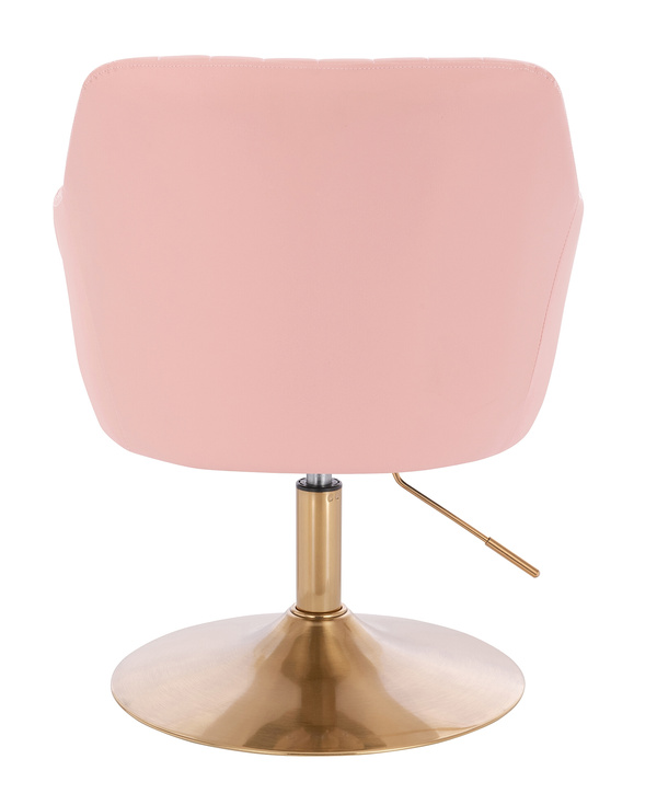 HC190N  Rózsaszín Modern Műbőr Szék Arany lábbal