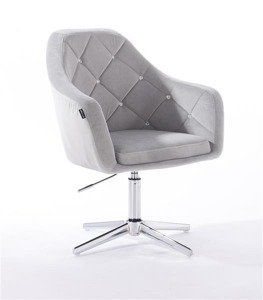 HR830CROSS Acél Modern Velúr Szék Krómozott lábbal