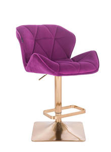HR111KW Fukszia modern velúr szék arany lábbal