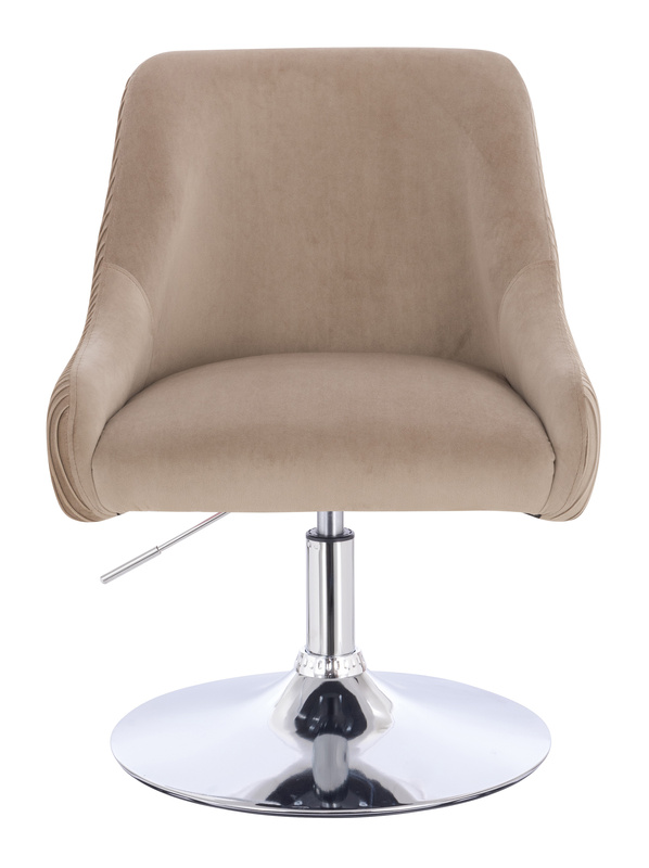 HR920N Latte Modern Velúr Szék Krómozott lábbal