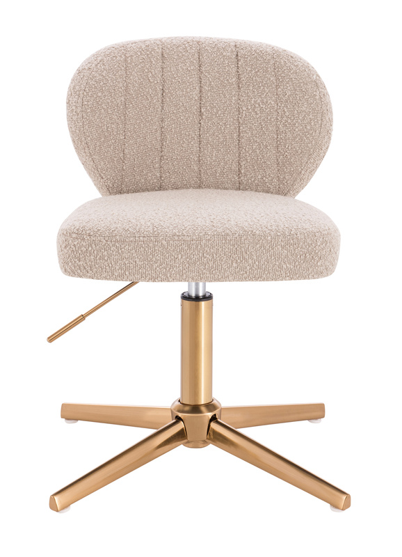 HR193CROSS Latte modern boucle  szék arany lábbal