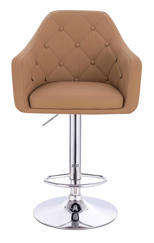 HR831W Karamell Műbőr Premium Soft szék Krómozott lábbal