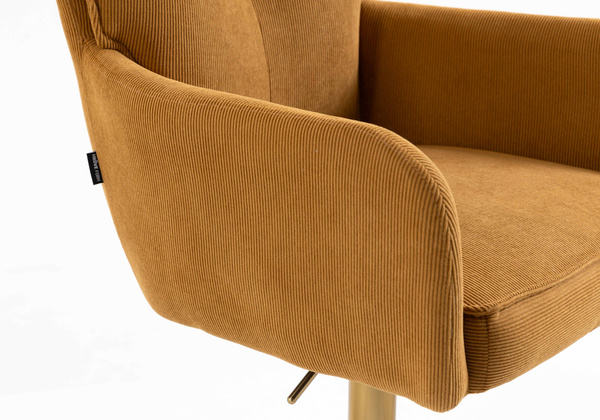 HR250W Curry Sárga Prémium Kordbársony Arany Lábbal