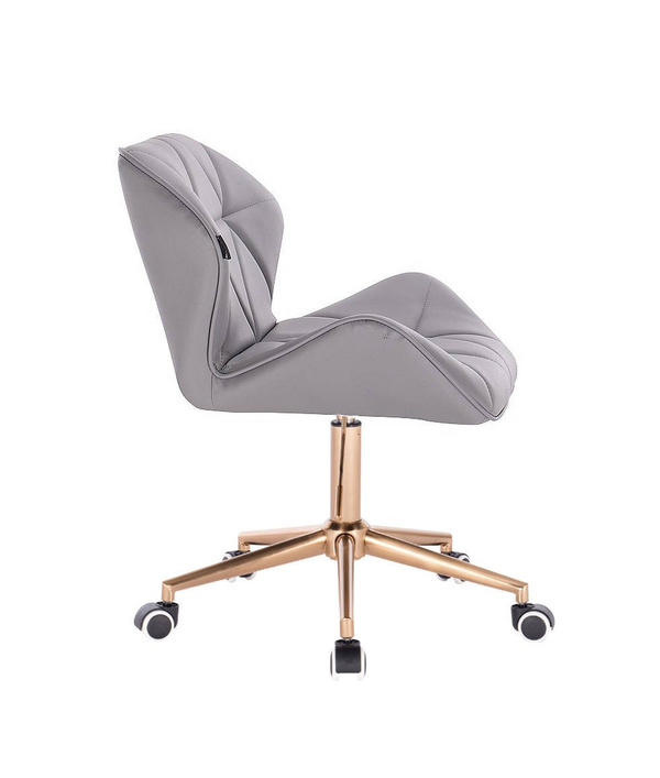 HC111K Szürke modern műbőr szék arany lábbal