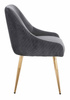 HR920 Szék arany lábakkal Grafit velúr