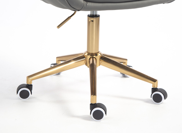 HR2055K Szürke Modern Műbőr Szék Aany lábbal