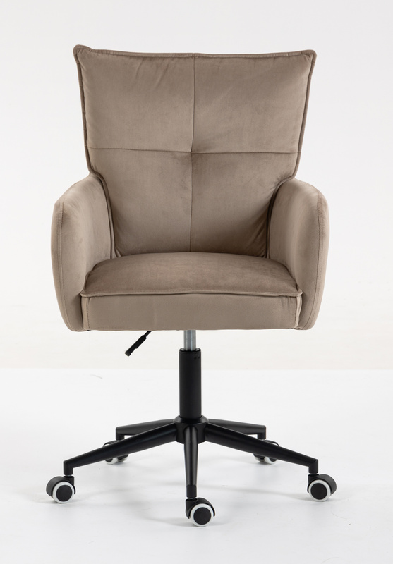 HR250K Latte modern velúr szék fekete lábbal