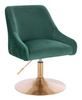 HR920N Sötétzöld Modern Velúr Szék Arany lábbal