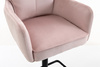 HR250KW Púder Rózsaszín modern velúr szék fekete lábbal