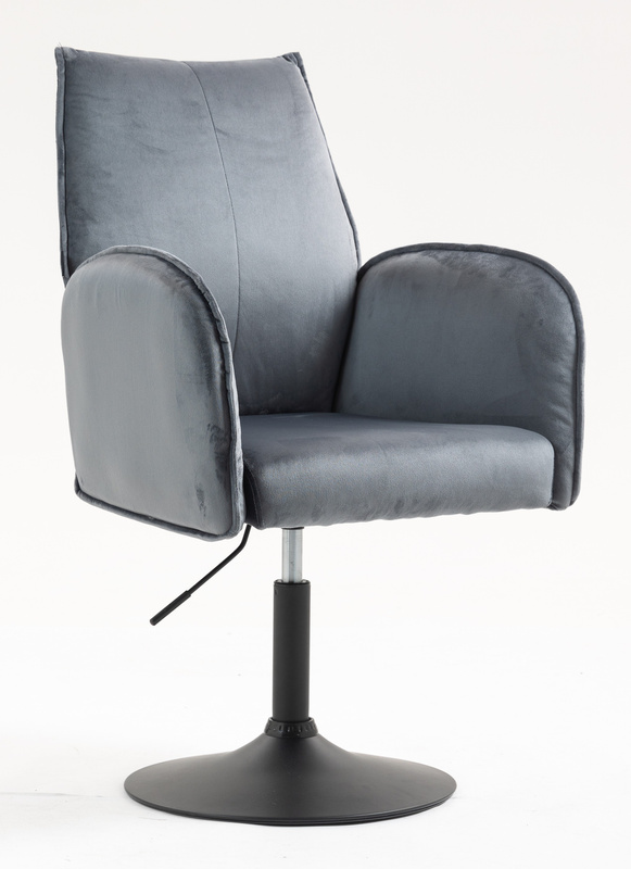 HR280N Grafit Modern Velúr Szék Fekete lábbal