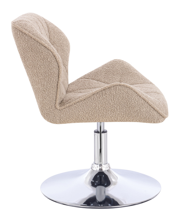 HR111N Latte modern boucle  szék krómozott lábbal