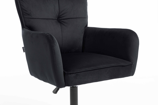 HR250CROSS Fekete modern velúr szék fekete lábbal