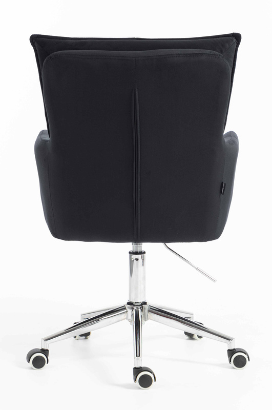 HR250K Fekete modern velúr szék krómozott lábbal