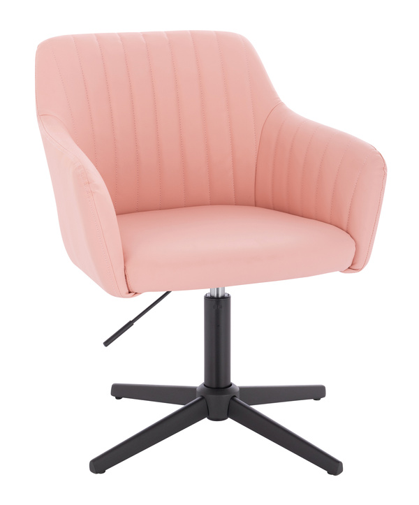 HC190CROSS Rózsaszín Modern Műbőr Szék Fekete lábbal