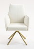 HR280 CSILLAGLÁB Krémszínű modern boucle szék arany lábbal